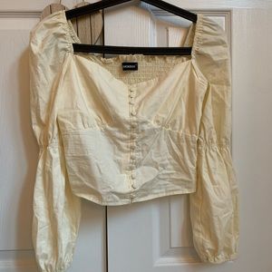 Milkmaid top rouched to be flattering from nastygal